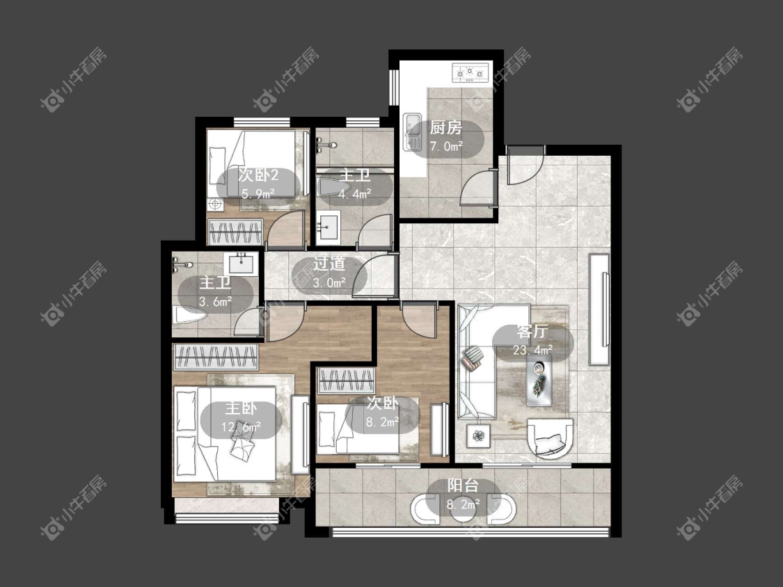 镇江爱家尚城在售二手房源户型图_小牛看房