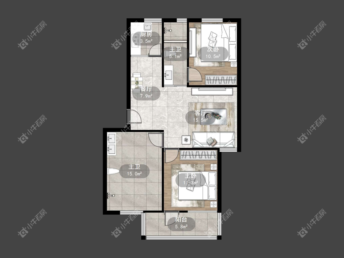 镇江教师新村在售二手房源户型图_小牛看房