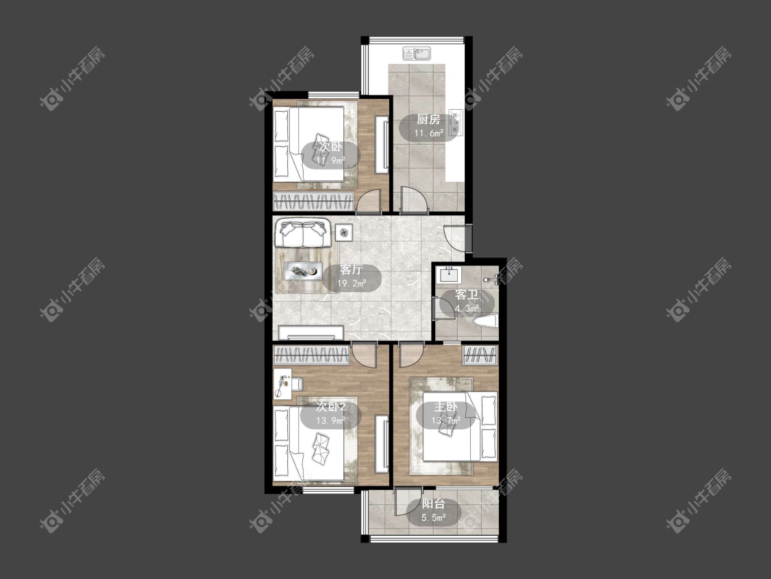 镇江云九新村在售二手房源户型图_小牛看房
