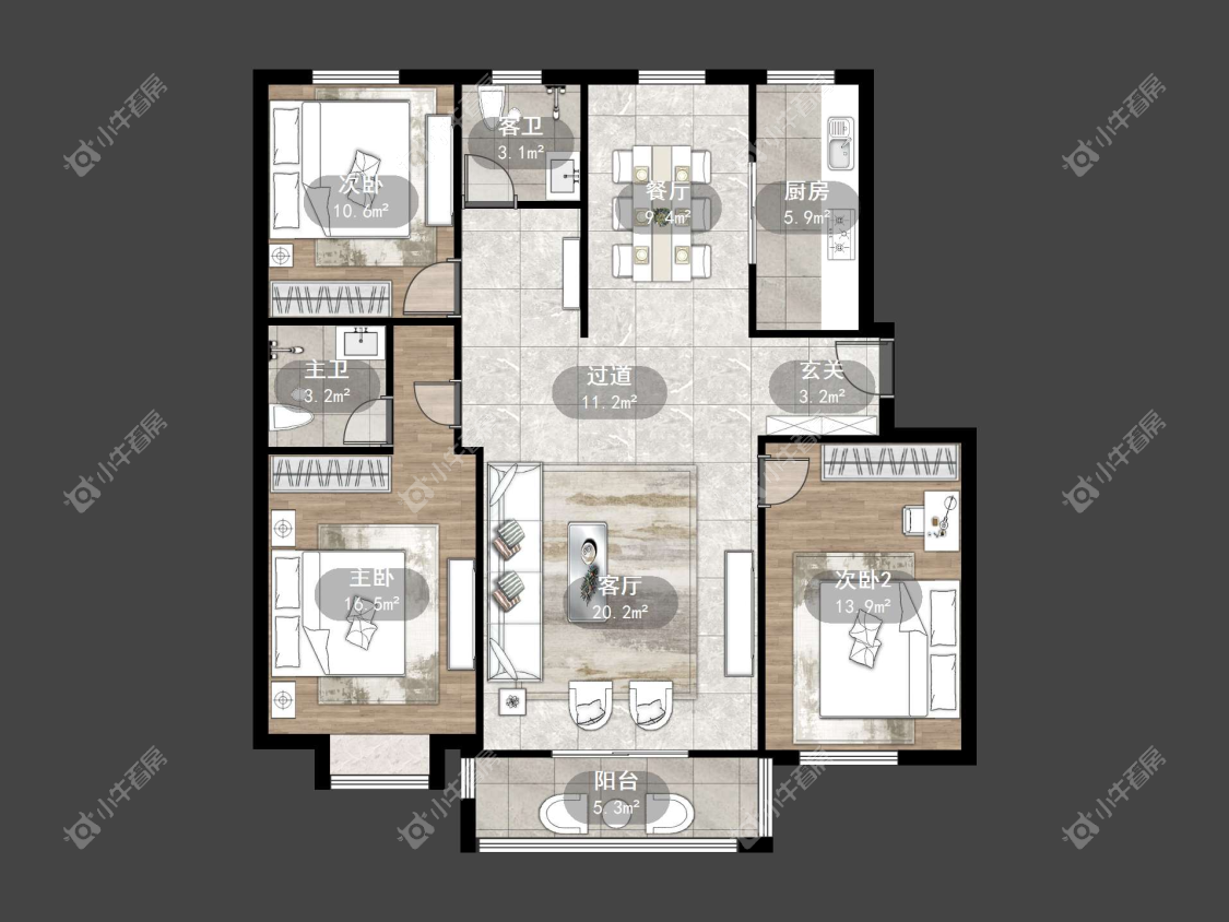 镇江香草苑在售二手房源户型图_小牛看房