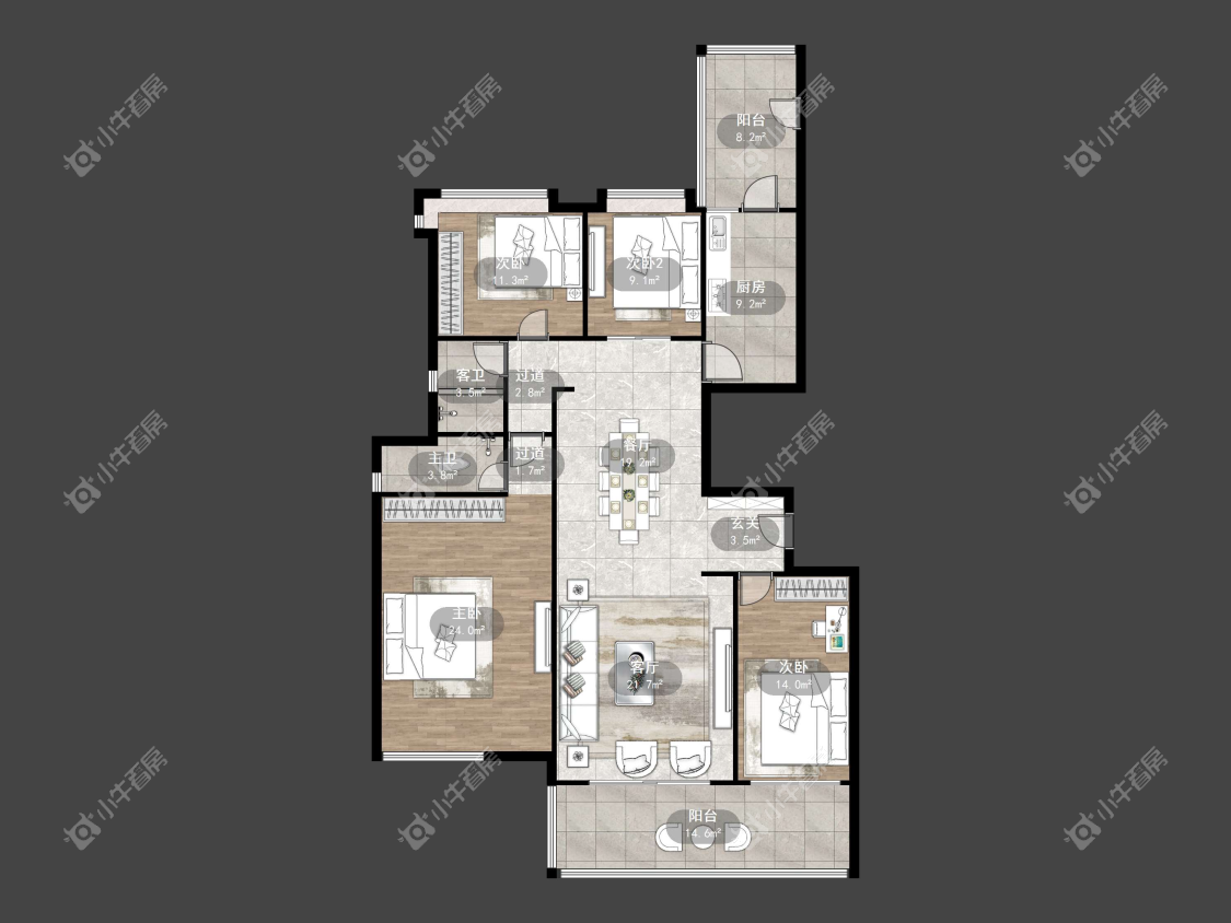 镇江碧桂园在售二手房源户型图_小牛看房