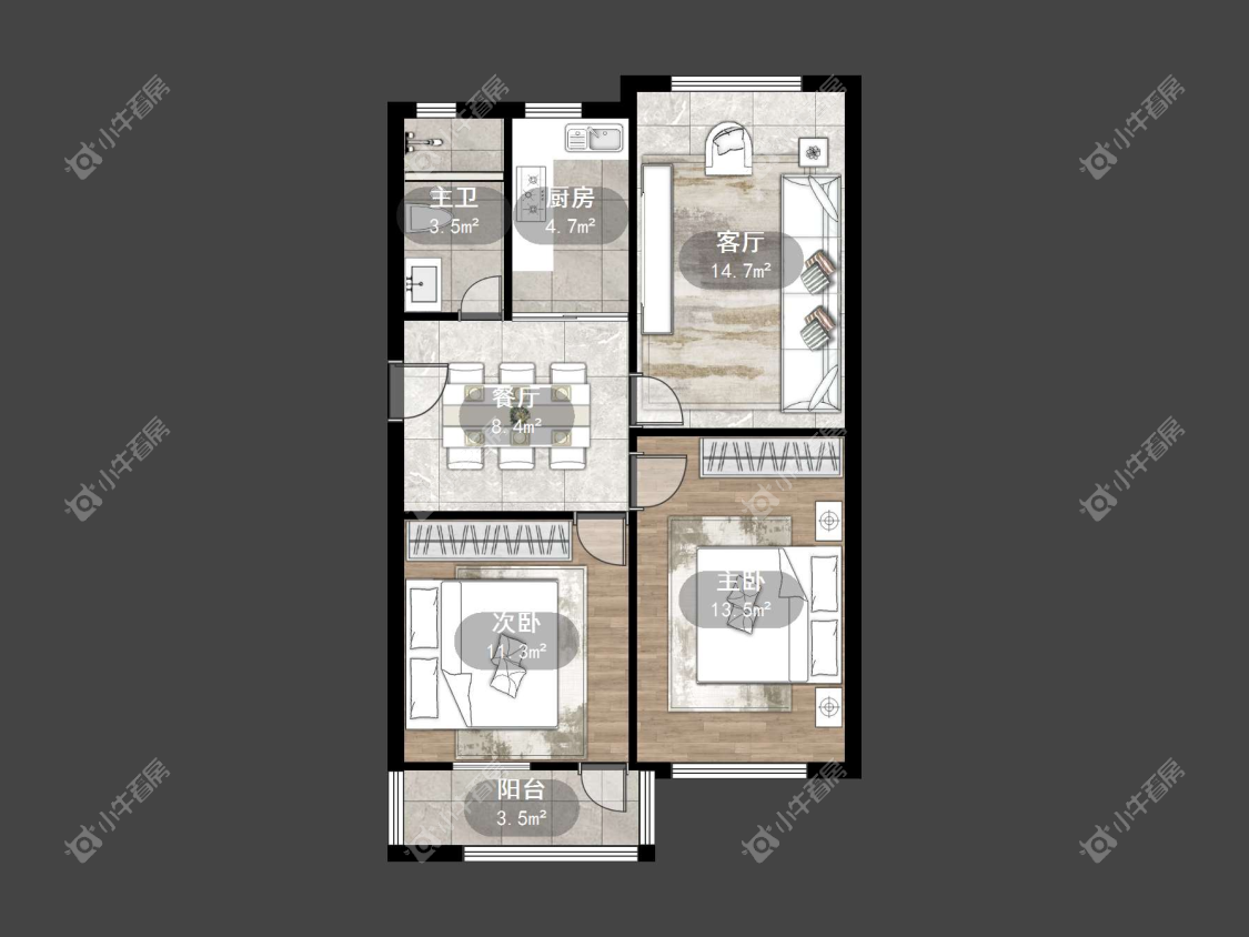 镇江海会新村在售二手房源户型图_小牛看房