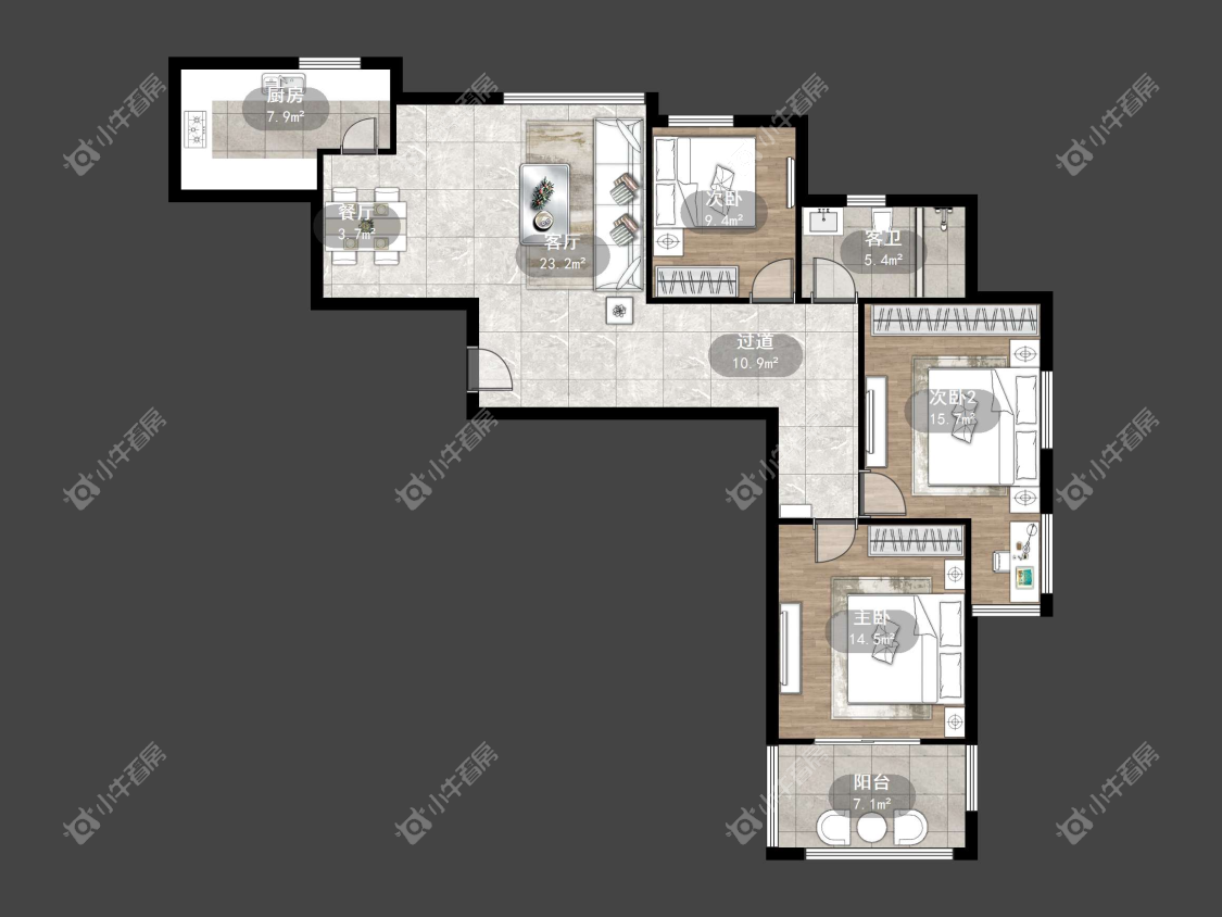 镇江普善人家在售二手房源户型图_小牛看房