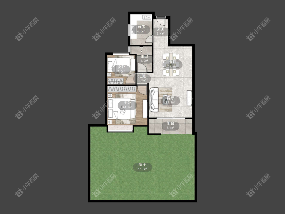 镇江大亚第一城在售二手房源户型图_小牛看房