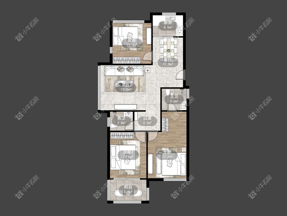 镇江嘉源首府在售二手房源户型图_小牛看房
