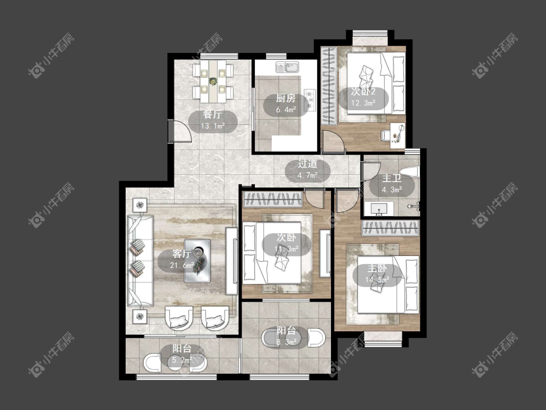 镇江华都锦城在售二手房源户型图_小牛看房