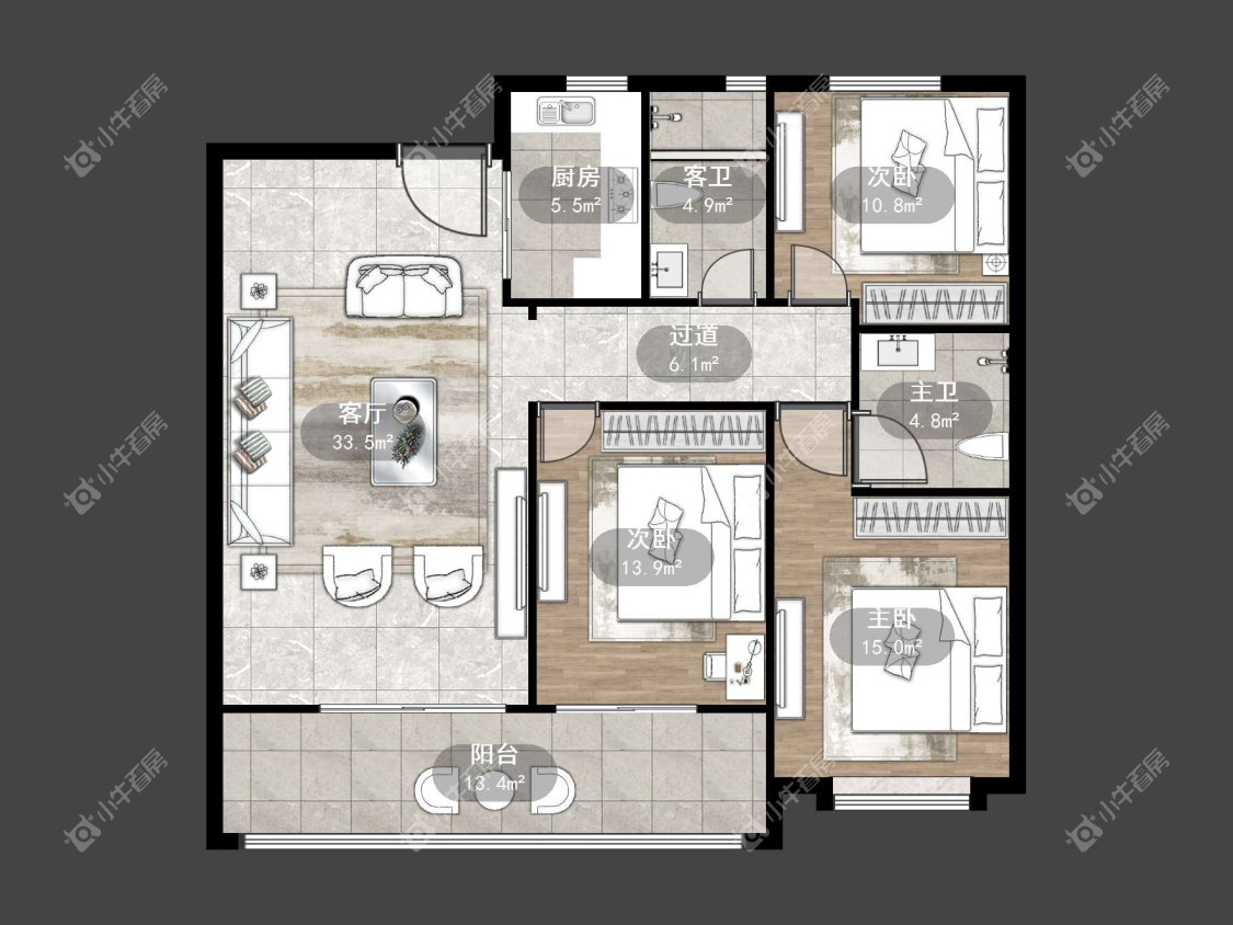 丹阳信达香堤国际在售二手房源户型图_小牛看房