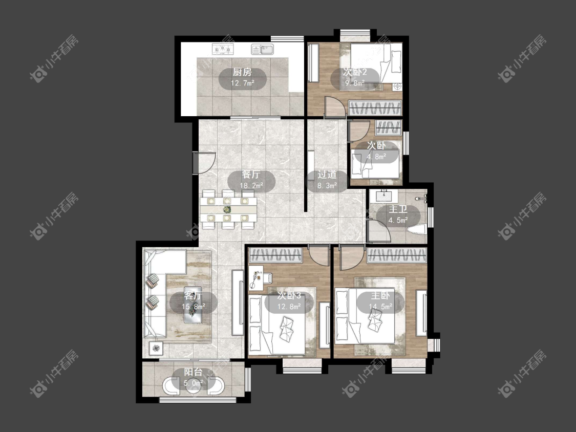 镇江城市绿洲在售二手房源户型图_小牛看房