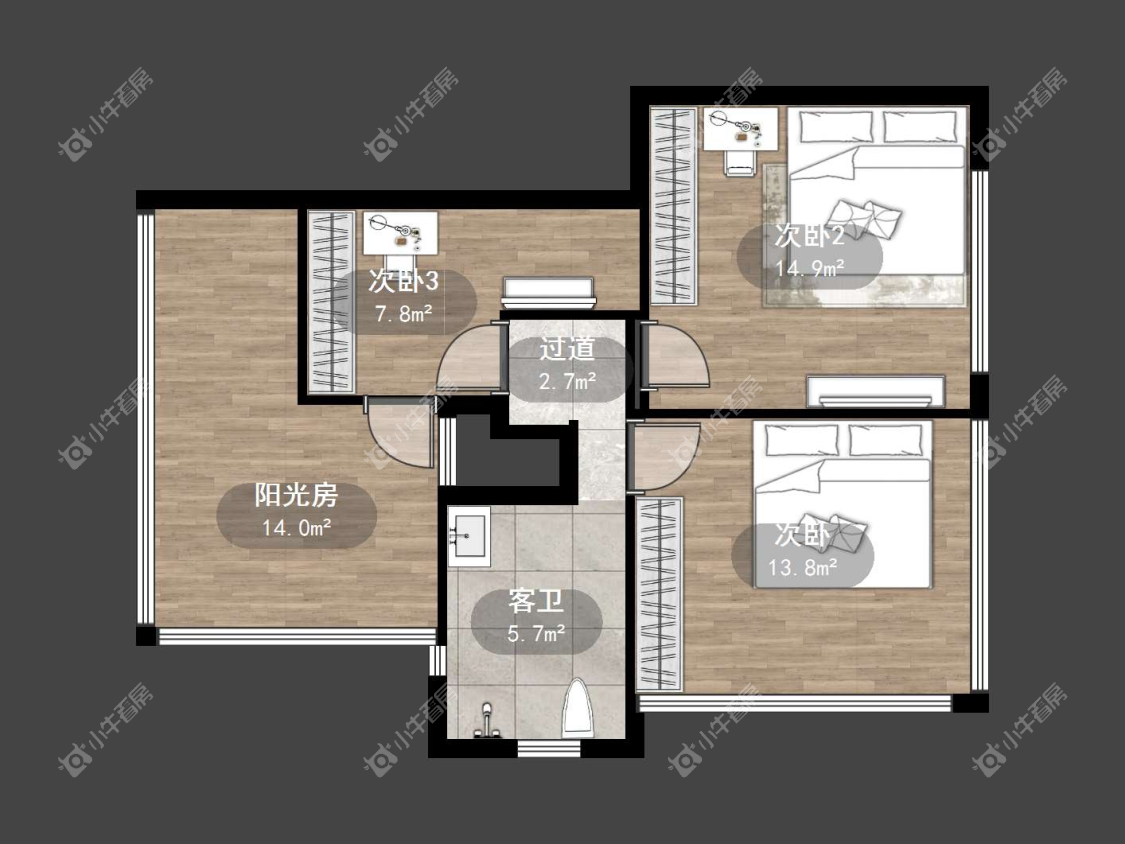 镇江锦尚名都在售二手房源户型图_小牛看房