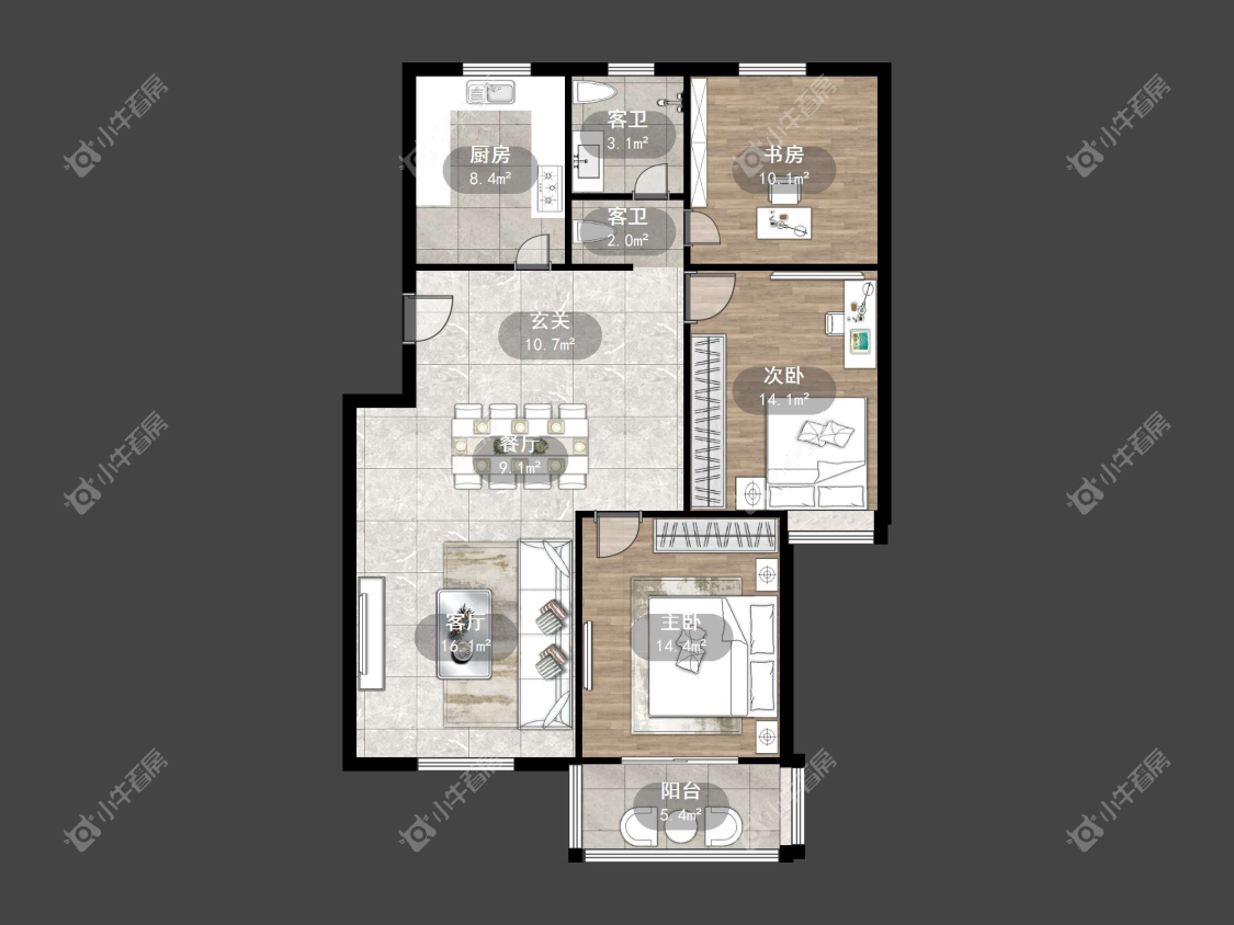 镇江江南嘉园在售二手房源户型图_小牛看房